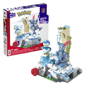 MEGA Pokemon Building Toy Kit Piplup and Sneasel's Snow Day (171 Pieces) for Kids Mega