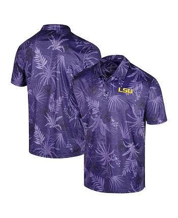 Мужская фиолетовая рубашка-поло LSU Tigers Big and Tall Palms Colosseum