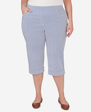 Plus Size All American Striped Clamdigger Capri Pants Alfred Dunner