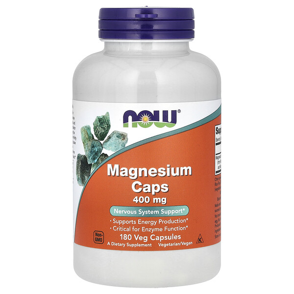 Магний - 400 мг - 180 растительных капсул - NOW Foods NOW Foods