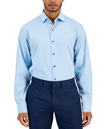 Мужская однотонная классическая рубашка стандартного кроя Travel Ready, созданная для Macy's Alfani