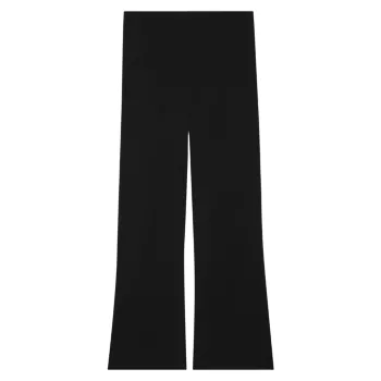 Компактные расклешенные брюки из крепа Theory