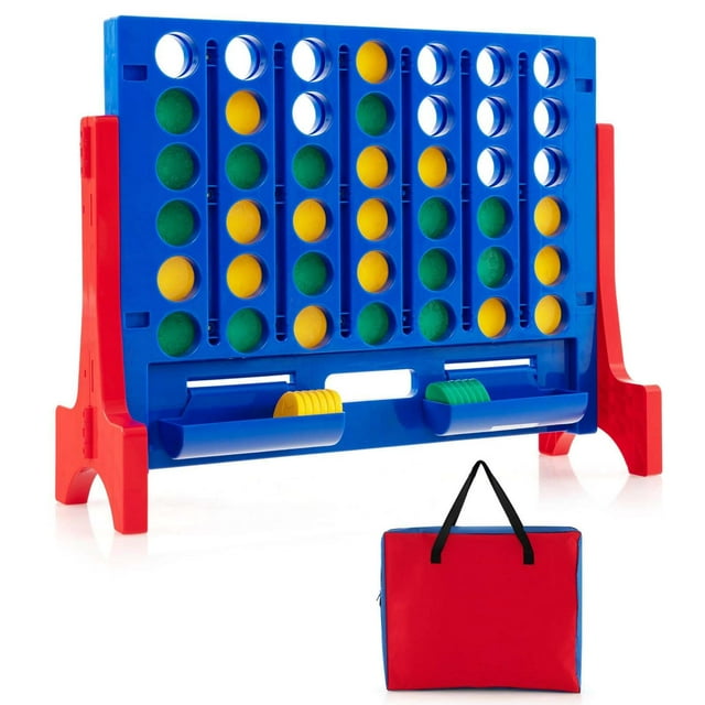 Costway Wall Mounted or Tabletop Giant 4 in a Row Jumbo 4-to-Score Connect Game Set Red Costway