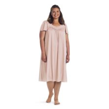 Plus Size Miss Elaine Essentials Long Tricot Nightgown Miss Elaine