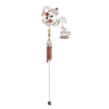 FC Design 32" Long Teapot Set Wind Chime with Copper Gem Perfect Gifts for Holiday F.C Design