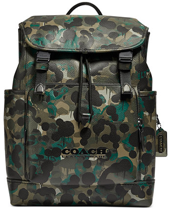 mens coach camo backpack