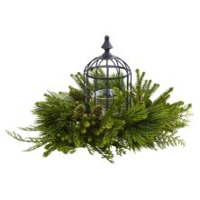 nearly natural Artificial Mixed Pine Caged Candelabrum NEARLY NATURAL