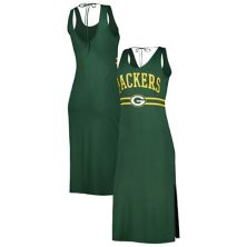 Women's G-III 4Her by Carl Banks Green Green Bay Packers Training V-Neck Maxi Dress In The Style