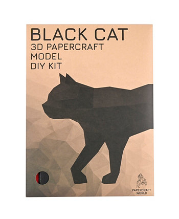 3D-модель DIY Kit, модель черной кошки PaperCraft World