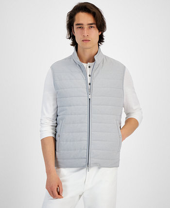 Men's Heathered Quilted Zip Stand-Collar Vest, Created for Macy's Alfani