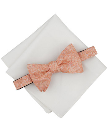 Men's Floral Bow Tie & Solid Pocket Square Set, Created for Macy's Bar III
