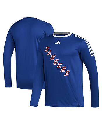 Мужская синяя футболка с длинным рукавом New York Rangers AEROREADY® Adidas