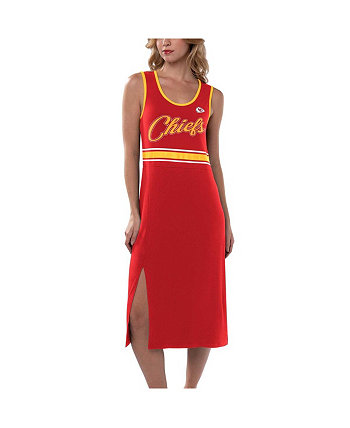 Женское красное платье макси Kansas City Chiefs Main Field G-III