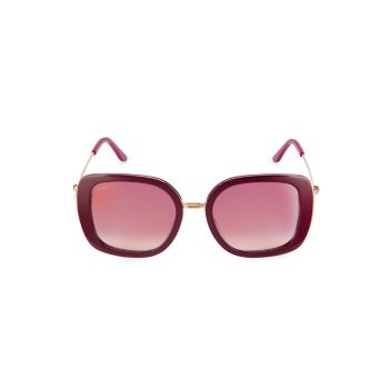 Пластиковые женские квадратные солнцезащитные очки 54 мм Cartier