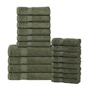 SUPERIOR 18 pc Solid Eco-Friendly Ultra Soft Towel Set Superior