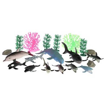 Aurora Toys Small Multicolor Habitat Ocean Animals Play Set Timeless Toy Aurora