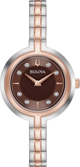 Двухцветные часы-браслет, 30 мм Bulova
