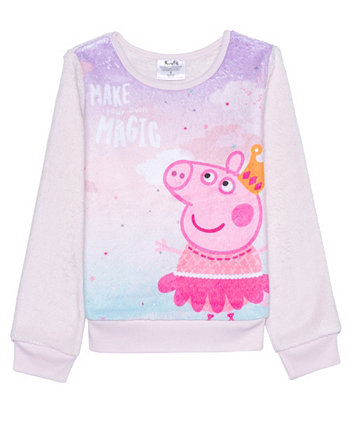 Маленькие девочки делают свою собственную волшебную уютную толстовку-пуловер Peppa Pig
