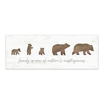 Personal-Prints Bear Family 3 Cubs Plaque Wall Art Personal-Prints