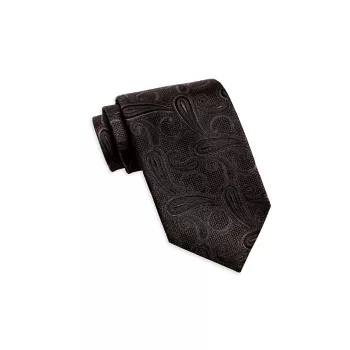 Текстурированный жаккардовый шелковый галстук David Donahue
