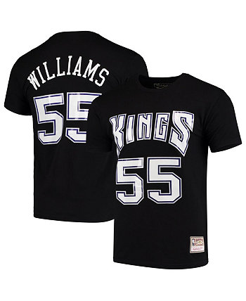Мужская футболка Jason Williams Black Sacramento Kings Hardwood Classics с названием и номером команды Mitchell & Ness