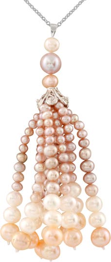 Ожерелье с подвеской и кисточкой из пресноводного жемчуга Splendid Pearls