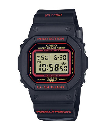 Мужские цифровые кварцевые часы из черной смолы, 42,8 мм, DW5600KH-1 G-Shock