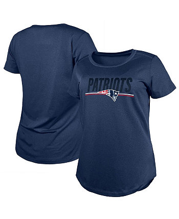 Женская темно-синяя футболка New England Patriots 2023 Training Camp NFL New Era