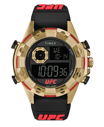 Мужские часы UFC Kick Digital, черные полиуретановые часы, 49 мм Timex