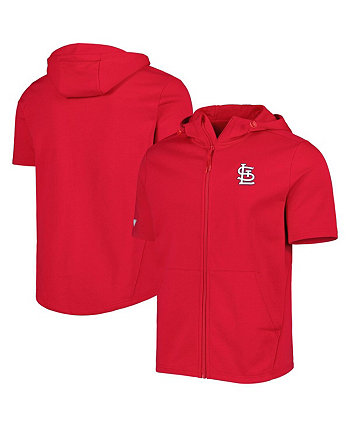 Men's Red St. Louis Cardinals Recruit Full-Zip Short Sleeve Hoodie LevelWear