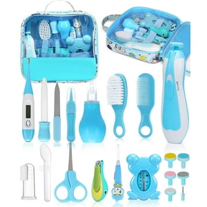 Baby Grooming Kit, 20 in 1 Newborn Baby Essentials for Newborn Infant Toddlers, Blue Huart