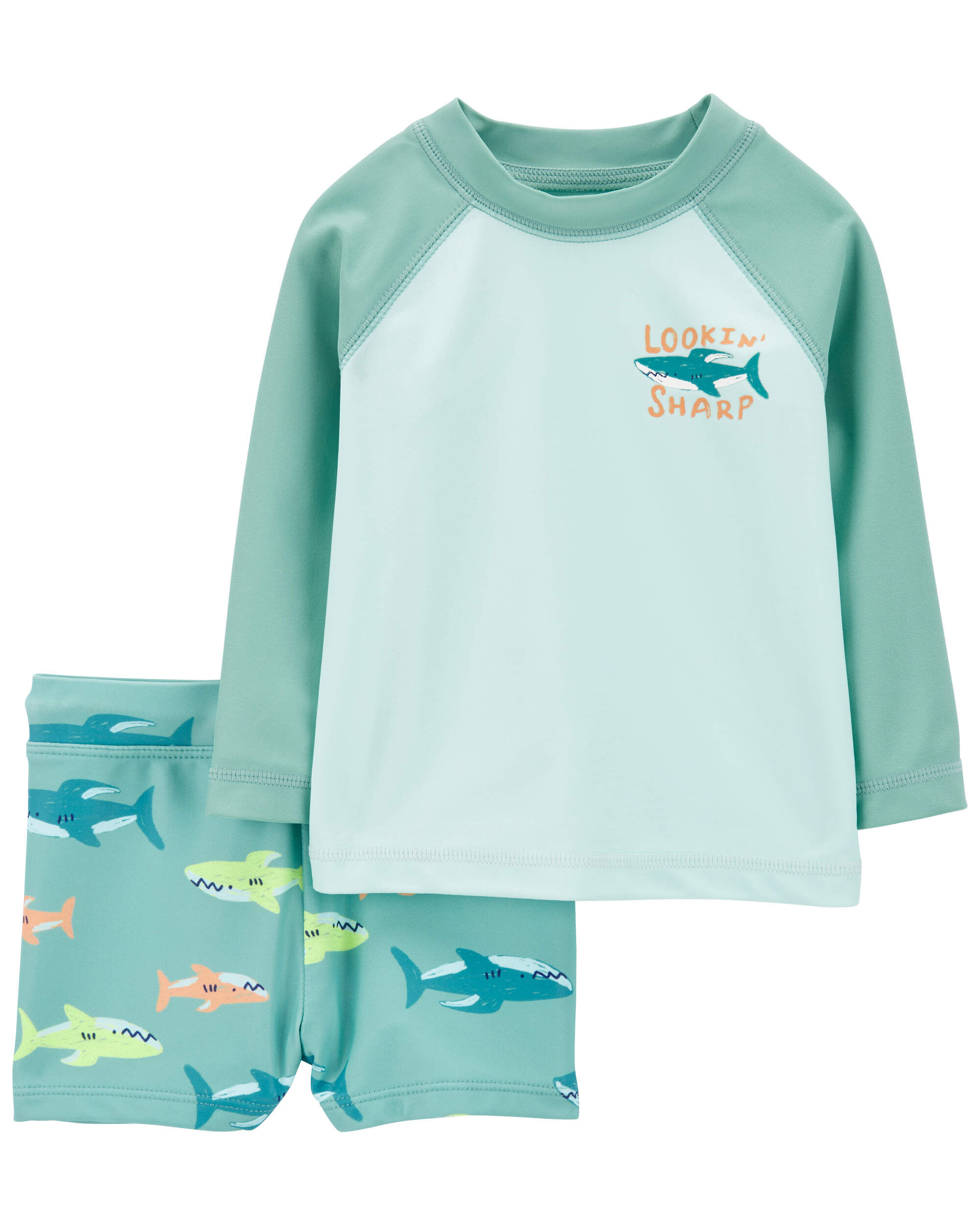 Комплект для купания из 2 предметов для малышей в виде рашгарда в виде акулы Carter's