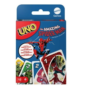 UNO The Amazing Spider-Man Card Game for Kids, Adults & Family Night Inspired by Marvel Comic Book Series Mattel