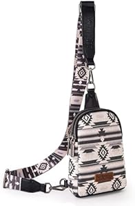 Wrangler Aztec Crossbody Sling Bags for Women Cross Body Purse with Detachable Strap Wrangler