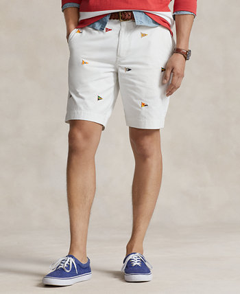 Мужские 9-дюймовые классические эластичные шорты с вышивкой Polo Ralph Lauren