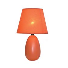 Маленькая оранжевая овальная керамическая настольная лампа Simple Designs Simple Designs
