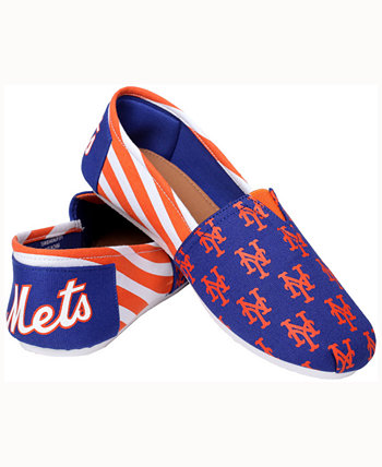 Women's New York Mets Canvas Stripe Shoe Forever Collectibles