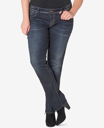 Джинсы Suki Slim Bootcut больших размеров Silver Jeans Co.