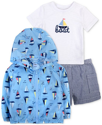 Ветровка, футболка-лодочка и шорты для маленьких мальчиков, комплект из 3 предметов Baby Essentials