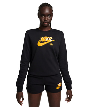 Женская спортивная одежда Club French Terry, флисовый свитшот с круглым вырезом и круглым вырезом Nike