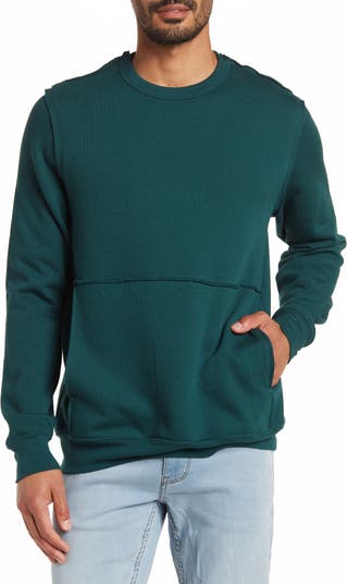 Пуловер с круглым вырезом и необработанными краями BELLA+CANVAS
