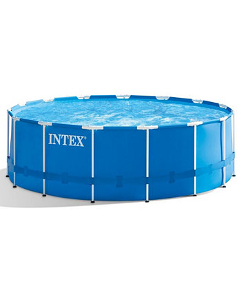 Набор для бассейна с металлическим каркасом 15 x 48 дюймов Intex