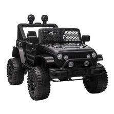 12 В, детский игрушечный внедорожный грузовик с питанием от аккумулятора, с пультом для родителей, черный Aosom