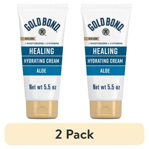 (2 pack) Gold Bond Healing Hydrating Hand Moisturizer, Face Cream, and Body Lotion for Dry to Extra Dry Skin, 5.5 oz Gold Bond