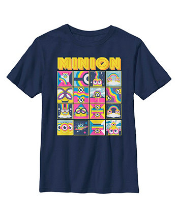 Boy's Minions: The Rise of Gru Rainbow Panels  Child T-Shirt NBC Universal