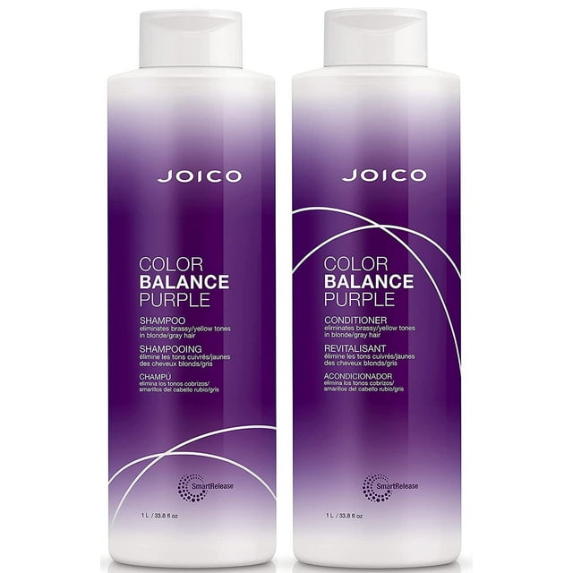 Joico Color Balance Shine Enhancing Purple Shampoo 10.1 oz & Conditioner 8.5 oz Full Size Set Joico