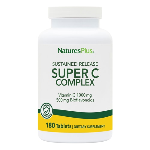Комплекс NaturesPlus Super C с замедленным высвобождением -- 180 таблеток NaturesPlus
