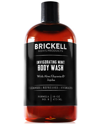 Brickell Men's Products Бодрящий гель для душа с мятой, 16 унций. Brickell Mens Products
