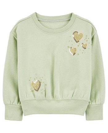 Пуловер с сердечками для маленьких девочек Carter's