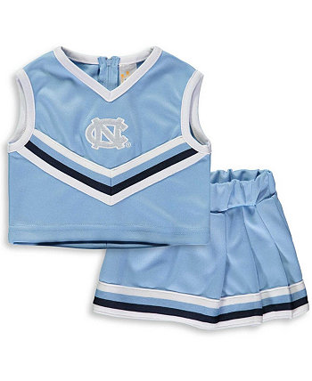 Комплект из двух предметов Cheer Heels из двух частей для девочек из каролинского синего цвета North Carolina Tar Heels Little King Apparel